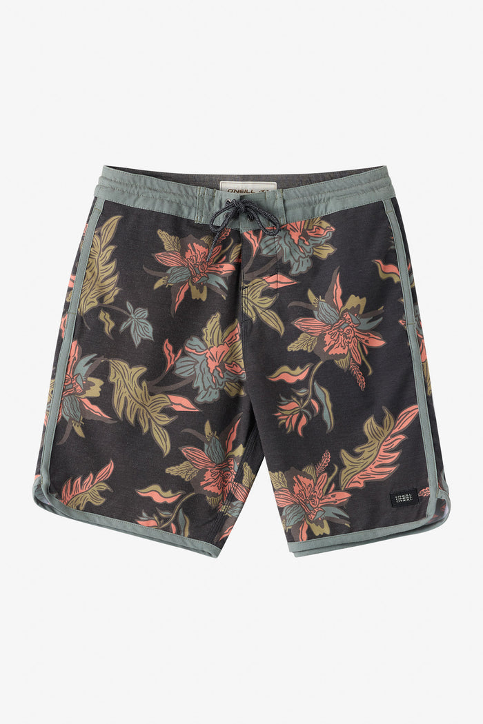 Boy's Cruzer Scallop 16" Boardshorts - Black | O'Neill