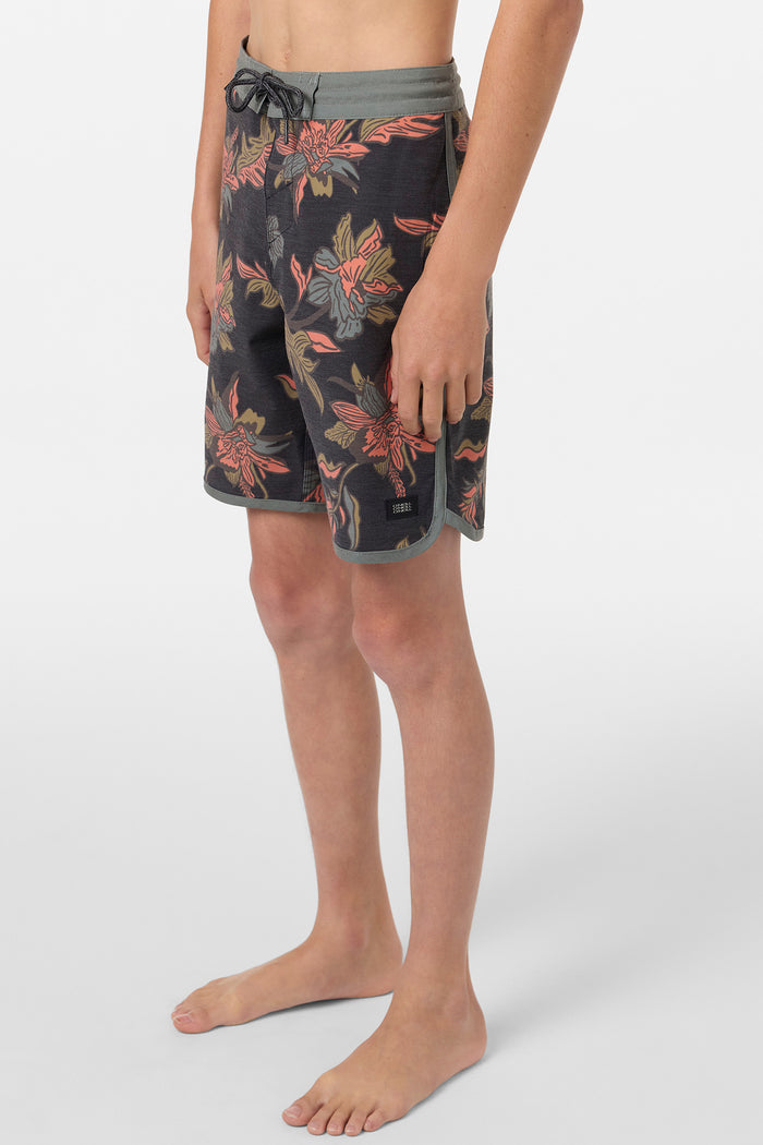 Boy's Cruzer Scallop 16" Boardshorts - Black | O'Neill