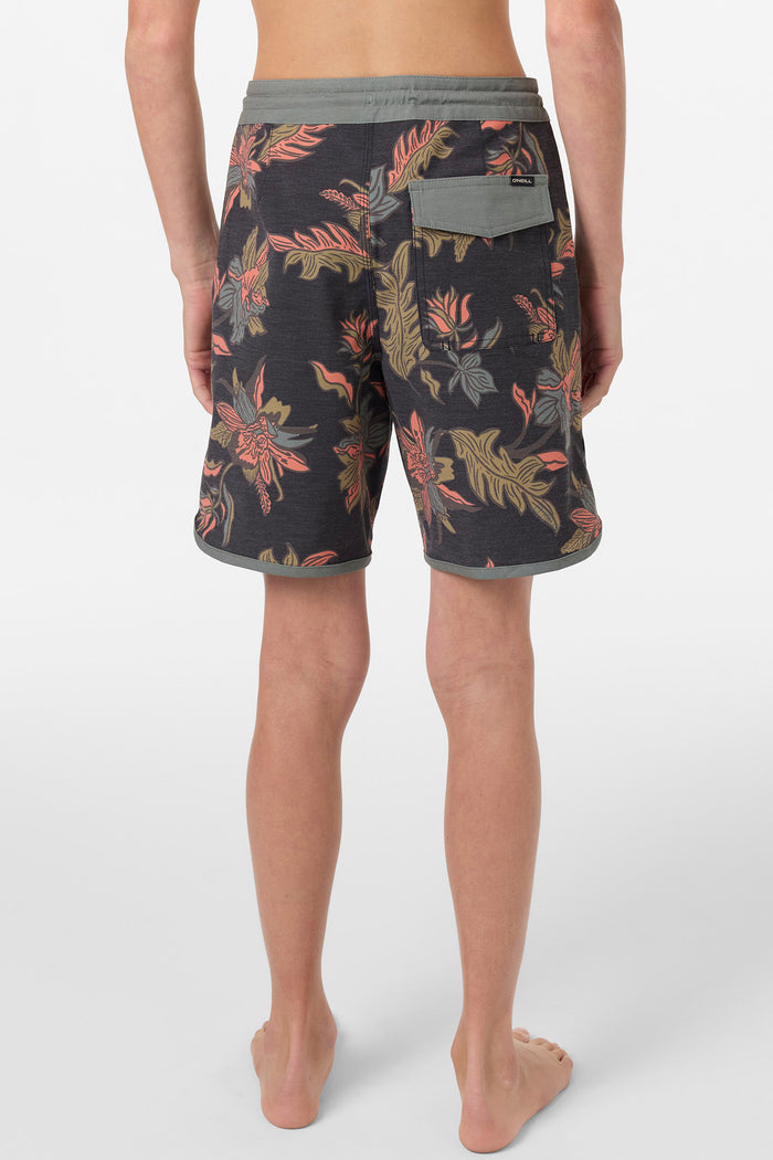 Boy's Cruzer Scallop 16" Boardshorts - Black | O'Neill