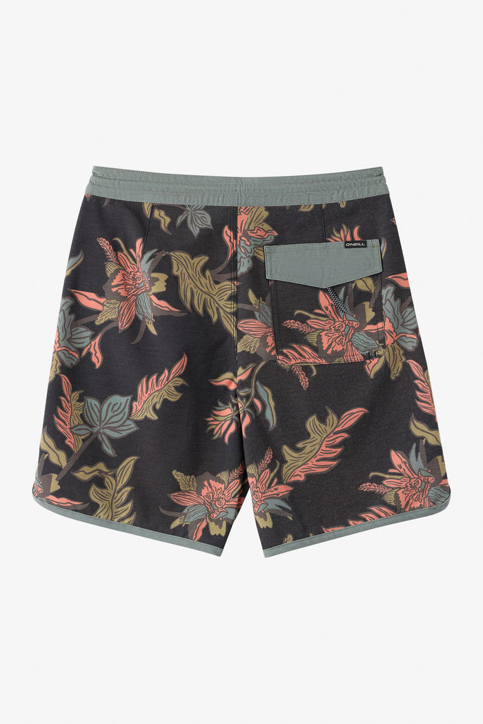 Boy's Cruzer Scallop 16" Boardshorts - Black | O'Neill