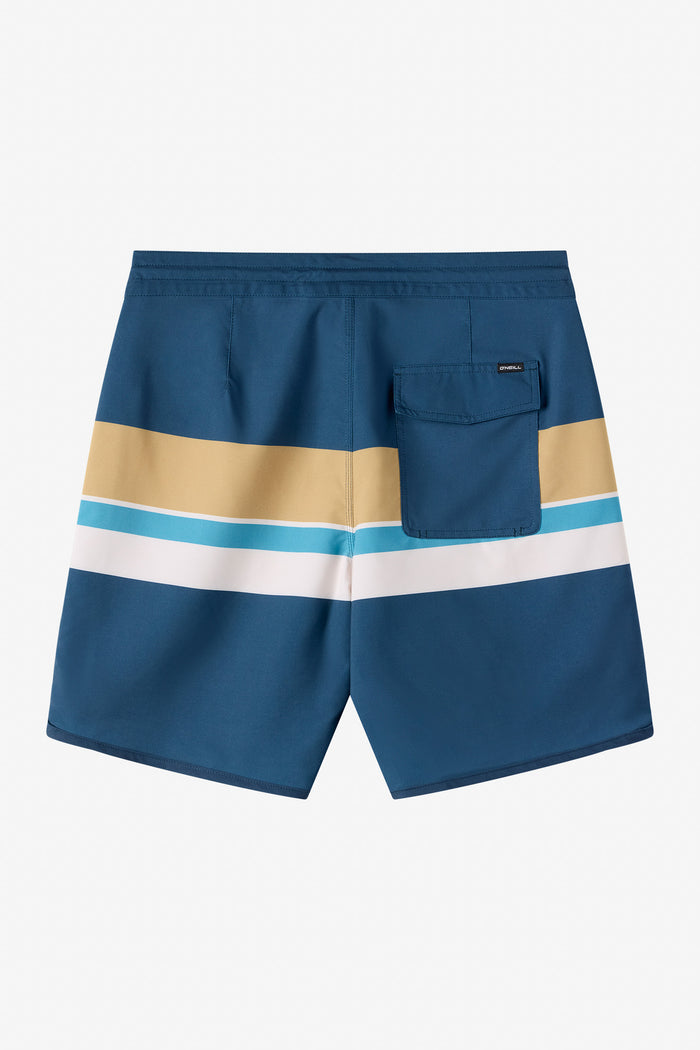 Boy's Cruzer Stripe Scallop 16" Boardshorts - Midnight Navy 2 | O'Neill