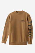 Boy's Fifty Two Cliffs Crew Neck Fleece - Dark Khaki | O'Neill