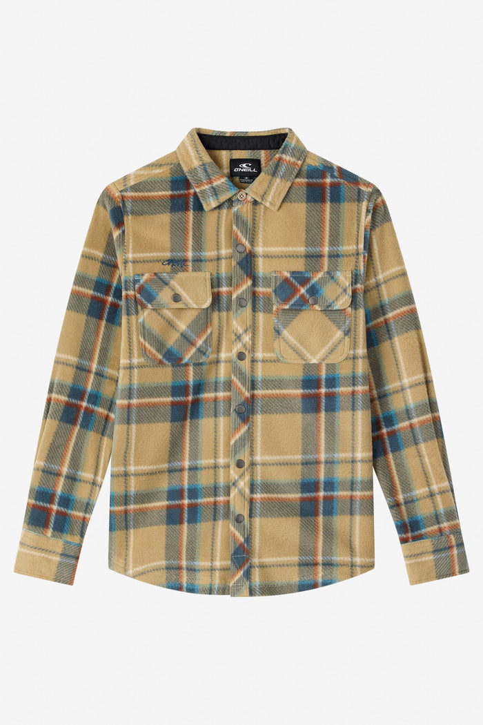 Boy's Glacier Plaid Superfleece Long Sleeve Shirt - Twill | O'Neill