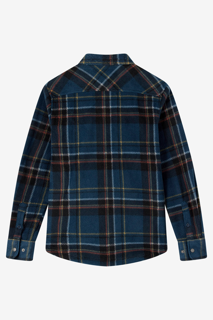 Boy's Glacier Plaid Superfleece Long Sleeve Shirt -  | O'Neill
