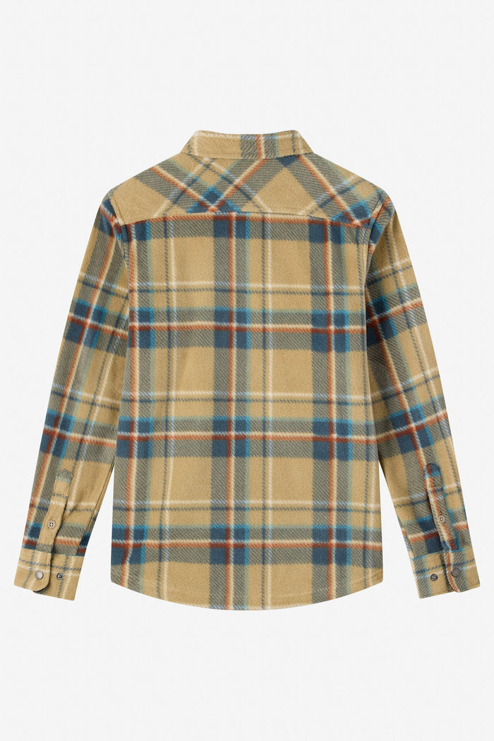 Boy's Glacier Plaid Superfleece Long Sleeve Shirt -  | O'Neill