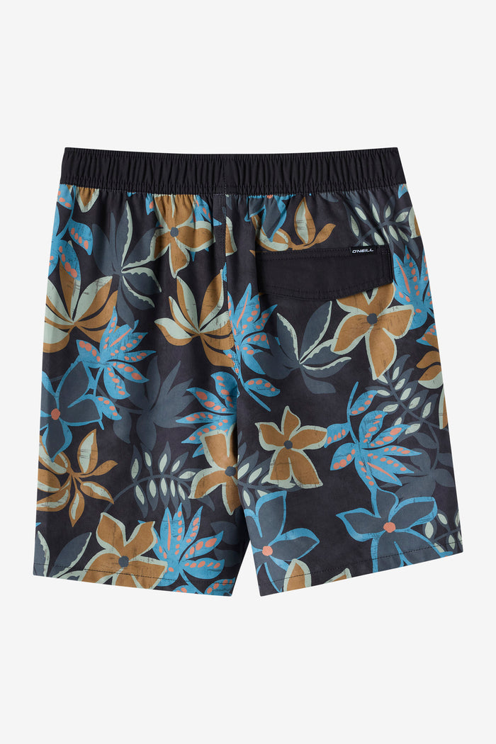 Boy's Hermosa Elastic Waist 16" Swim Trunks - Black 4 | O'Neill