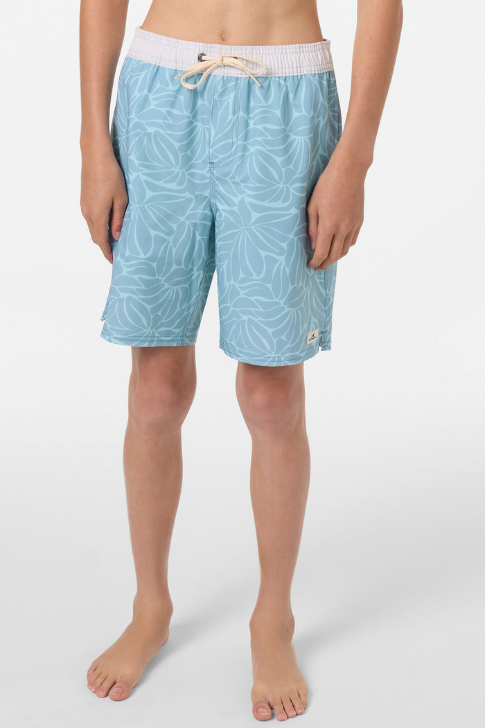 Boy's Hermosa Elastic Waist Lined 16" Swim Trunks - Stone Blue | O'Neill