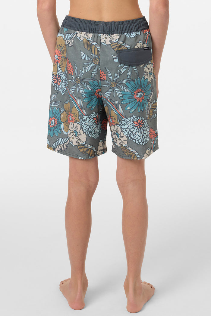 Boy's Hermosa Elastic Waist Lined 16" Swim Trunks - Mulled Basil | O'Neill