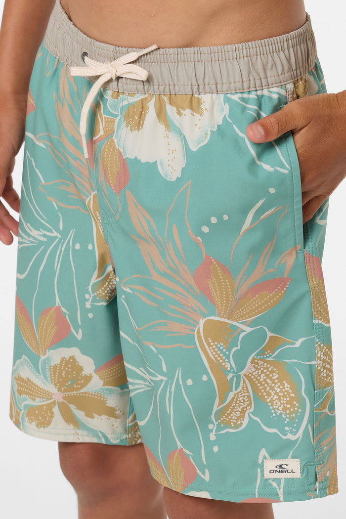 Boy's Hermosa Elastic Waist Lined 16" Swim Trunks