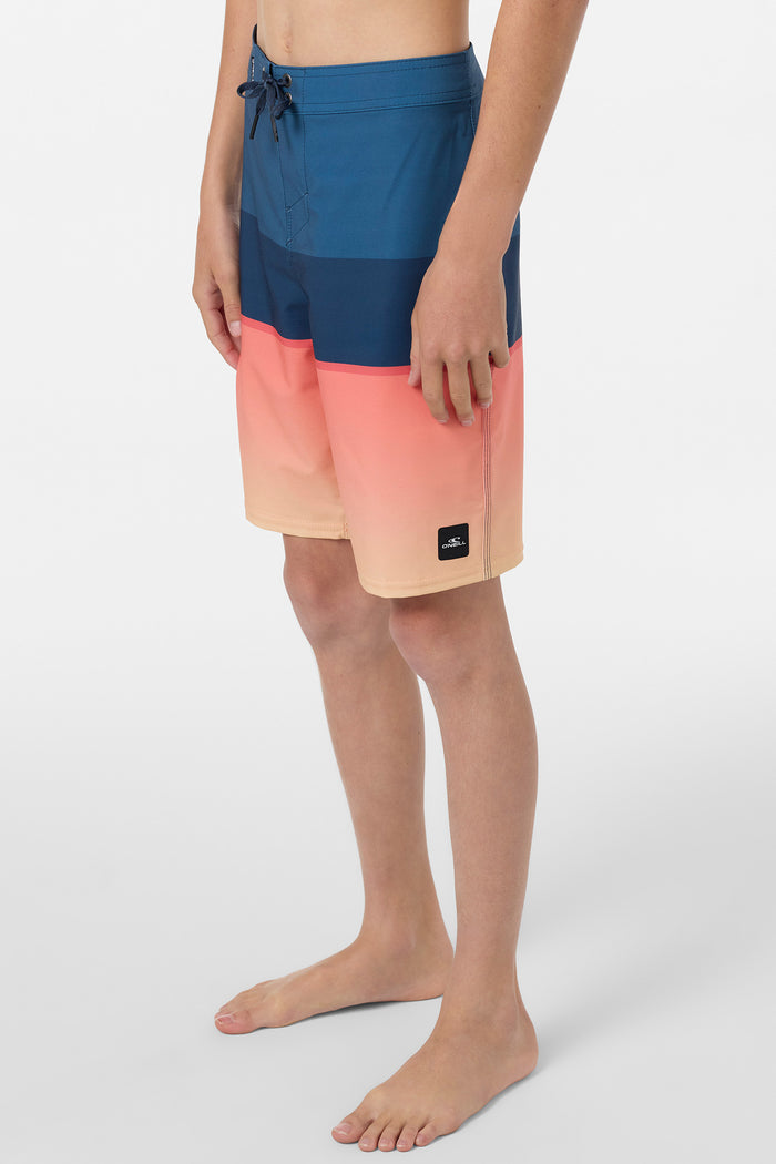 Boy's Hyperfreak Heat Block 17" Boardshorts - Persimmon | O'Neill