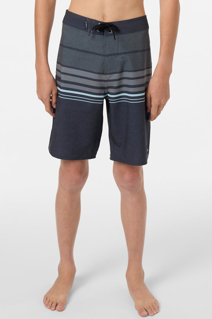Boy's Hyperfreak Heat Stripe 17" Boardshorts - Phantom | O'Neill