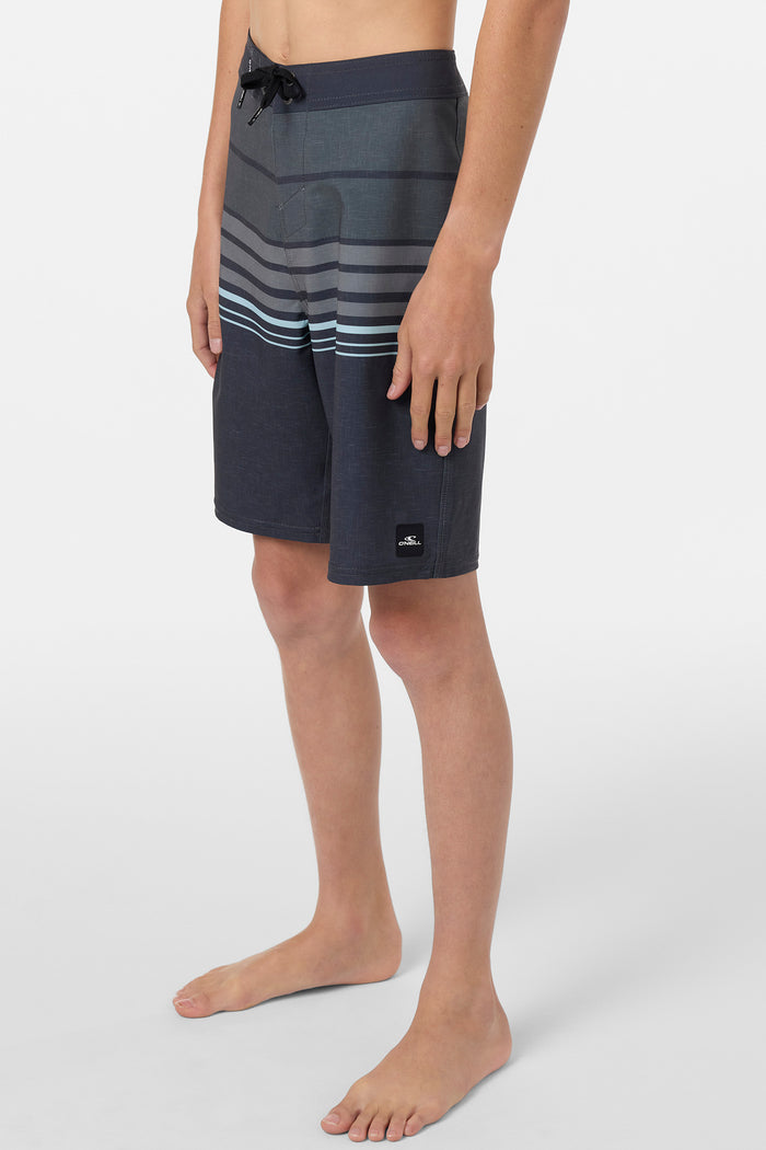 Boy's Hyperfreak Heat Stripe 17" Boardshorts - Phantom | O'Neill