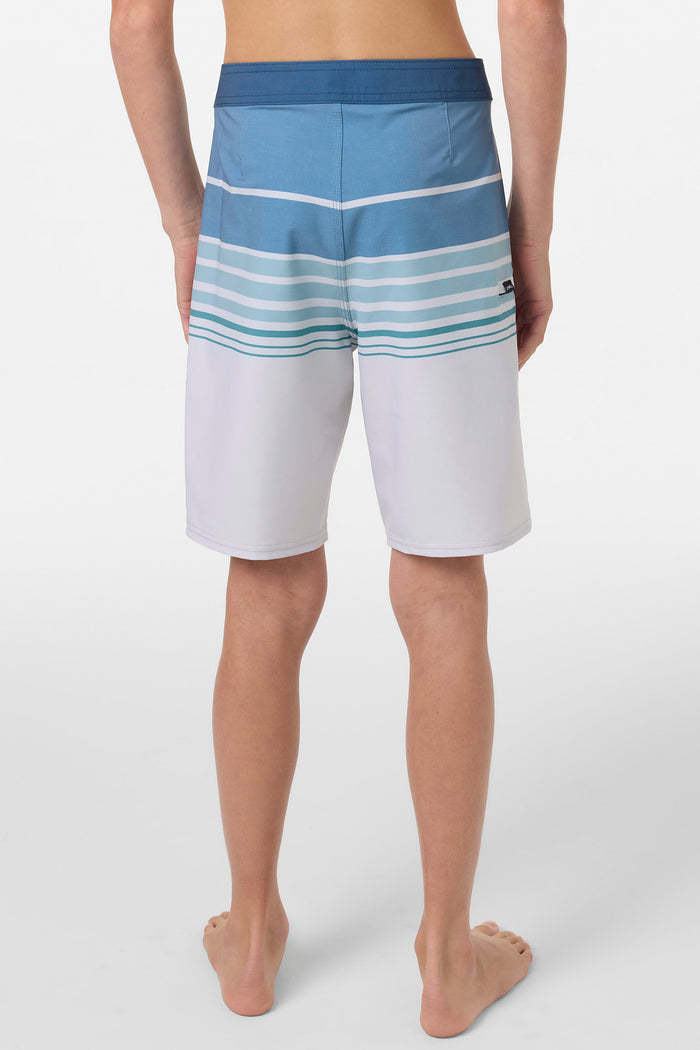 Boy's Hyperfreak Heat Stripe 17" Boardshorts - Fog | O'Neill