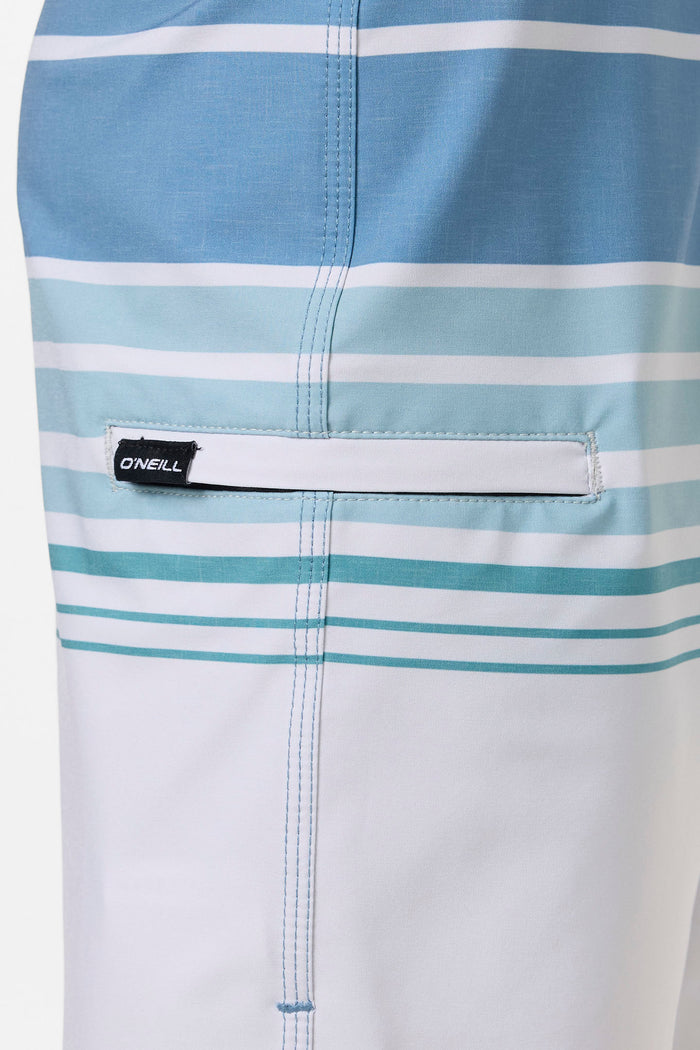 Boy's Hyperfreak Heat Stripe 17" Boardshorts - Fog | O'Neill