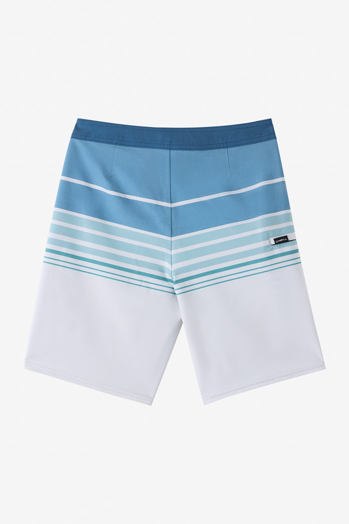 Boy's Hyperfreak Heat Stripe 17" Boardshorts - Fog | O'Neill