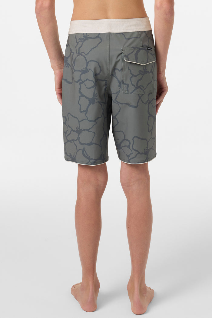 Boy's Hyperfreak Mysto Scallop 17" Boardshorts - Mulled Basil | O'Neill