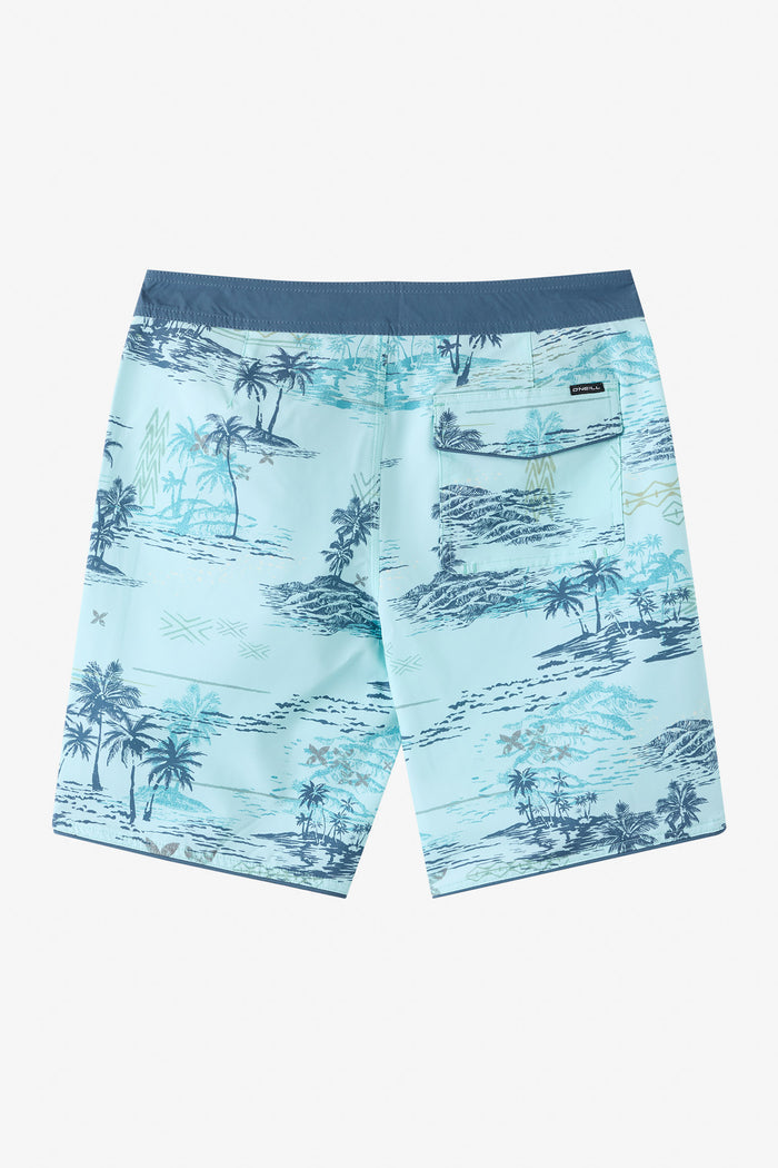 Boy's Hyperfreak Mysto Scallop 17" Boardshorts - Canal Blue | O'Neill