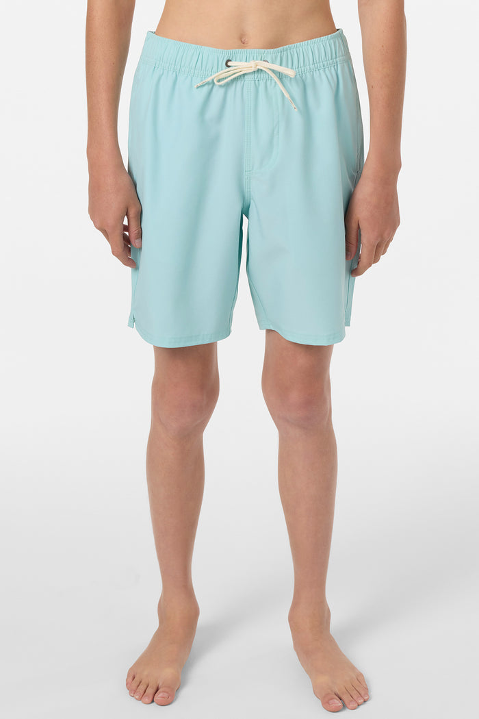 Boy's Lennox Hermosa Solid Volley 16" Swim Trunks - Canal Blue | O'Neill