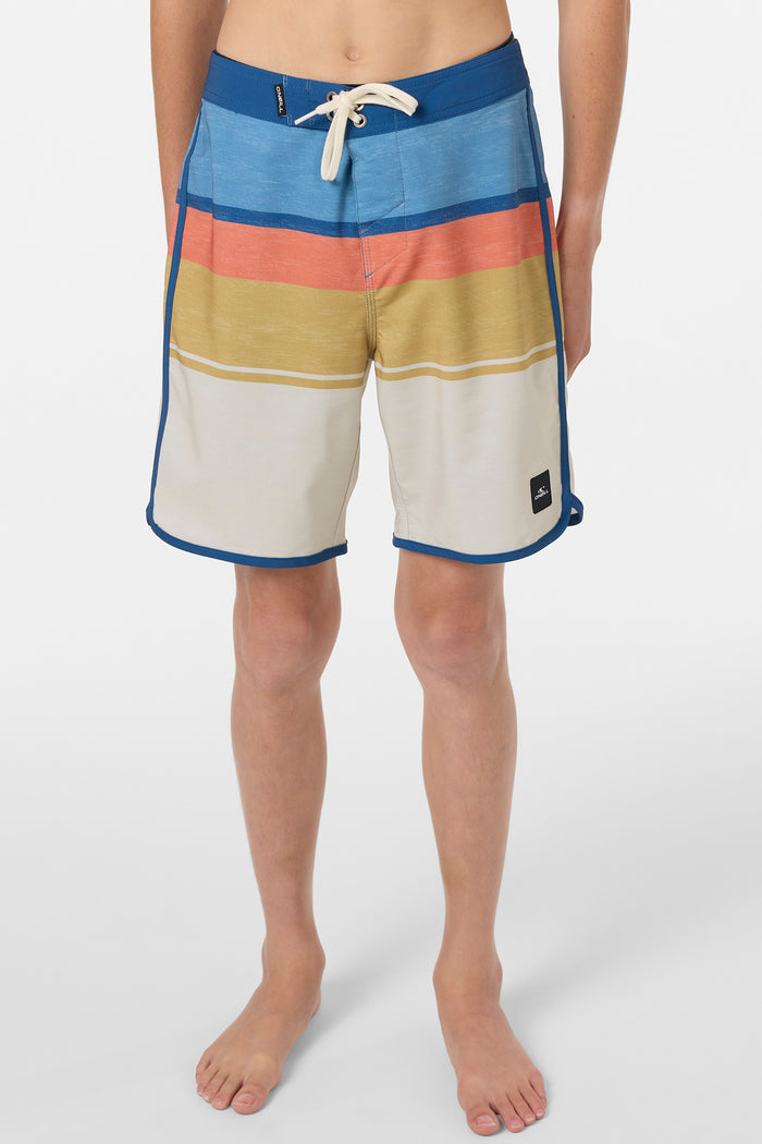 Boy's Lennox Scallop 16" Boardshorts - Lt Khaki | O'Neill
