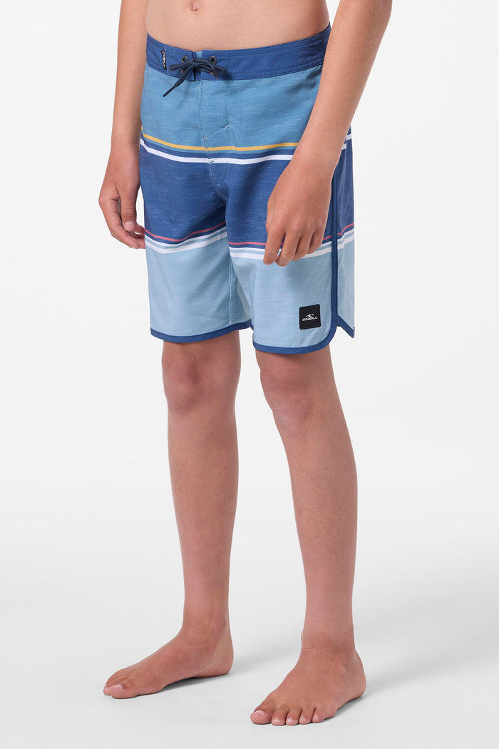 Boy's Lennox Scallop 16" Boardshorts - Aegean Blue | O'Neill