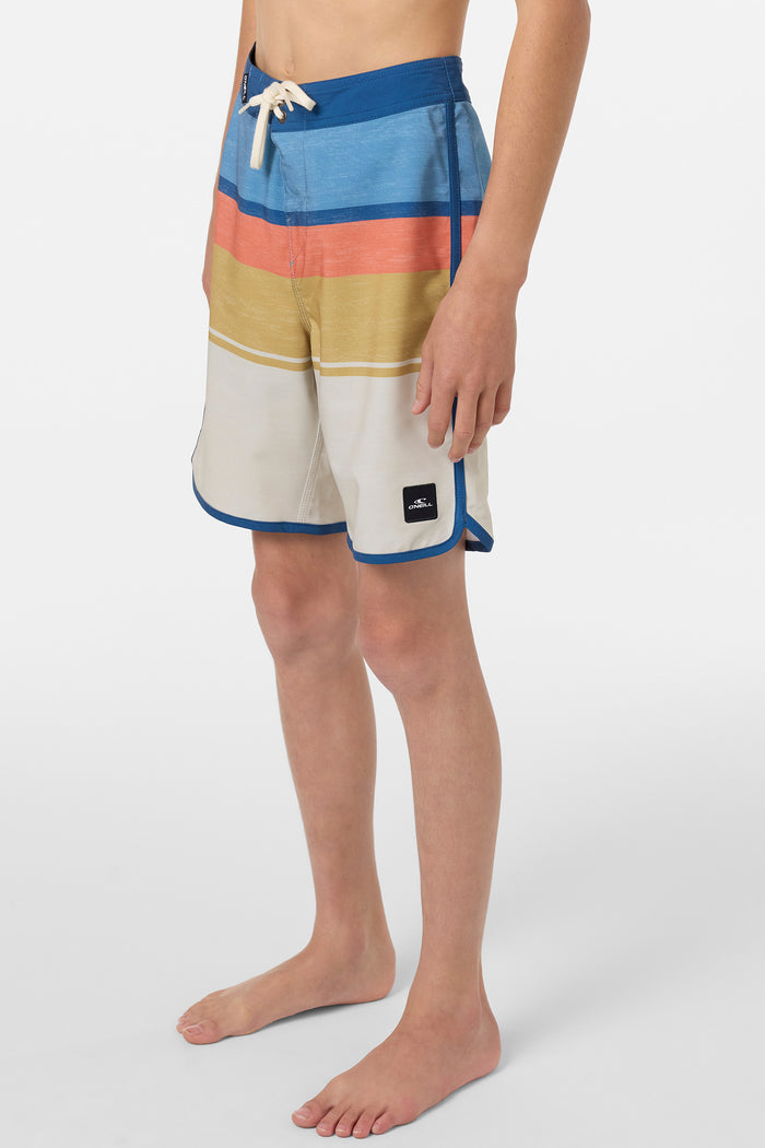Boy's Lennox Scallop 16" Boardshorts - Lt Khaki | O'Neill