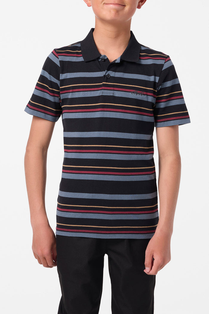 Boy's Novak Knit Polo Shirt - Black | O'Neill