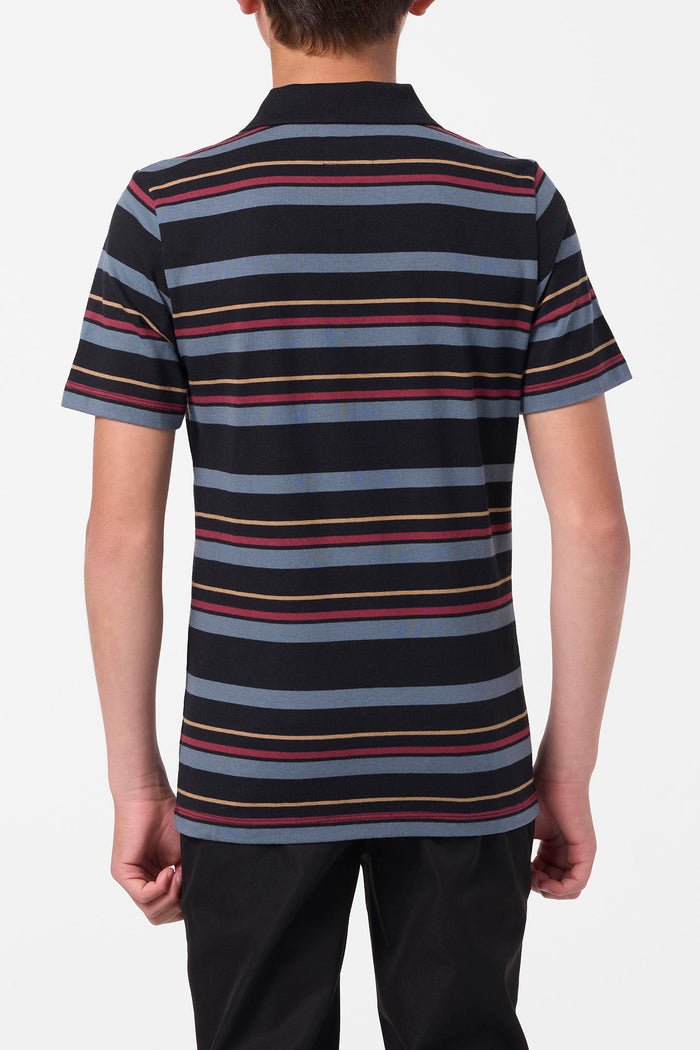 Boy's Novak Knit Polo Shirt - Black | O'Neill