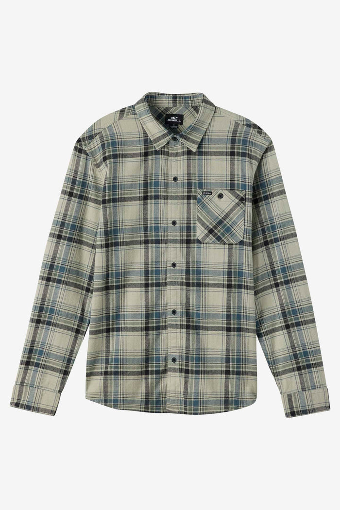 Boy's Redmond Plaid Flannel Long Sleeve Shirt - Sage | O'Neill