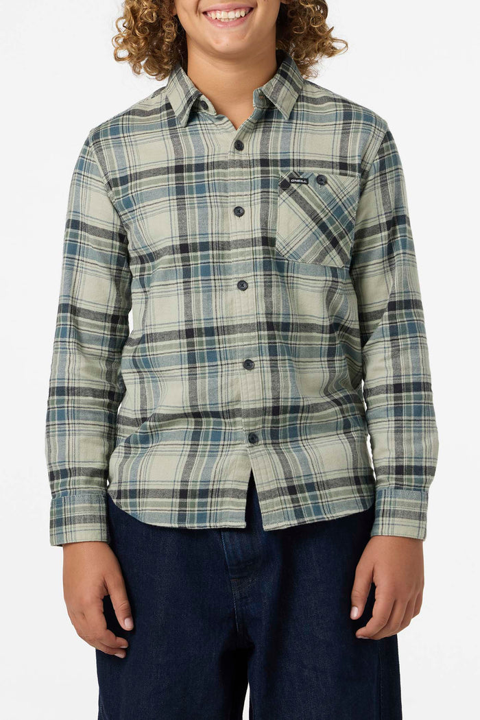 Boy's Redmond Plaid Flannel Long Sleeve Shirt -  | O'Neill