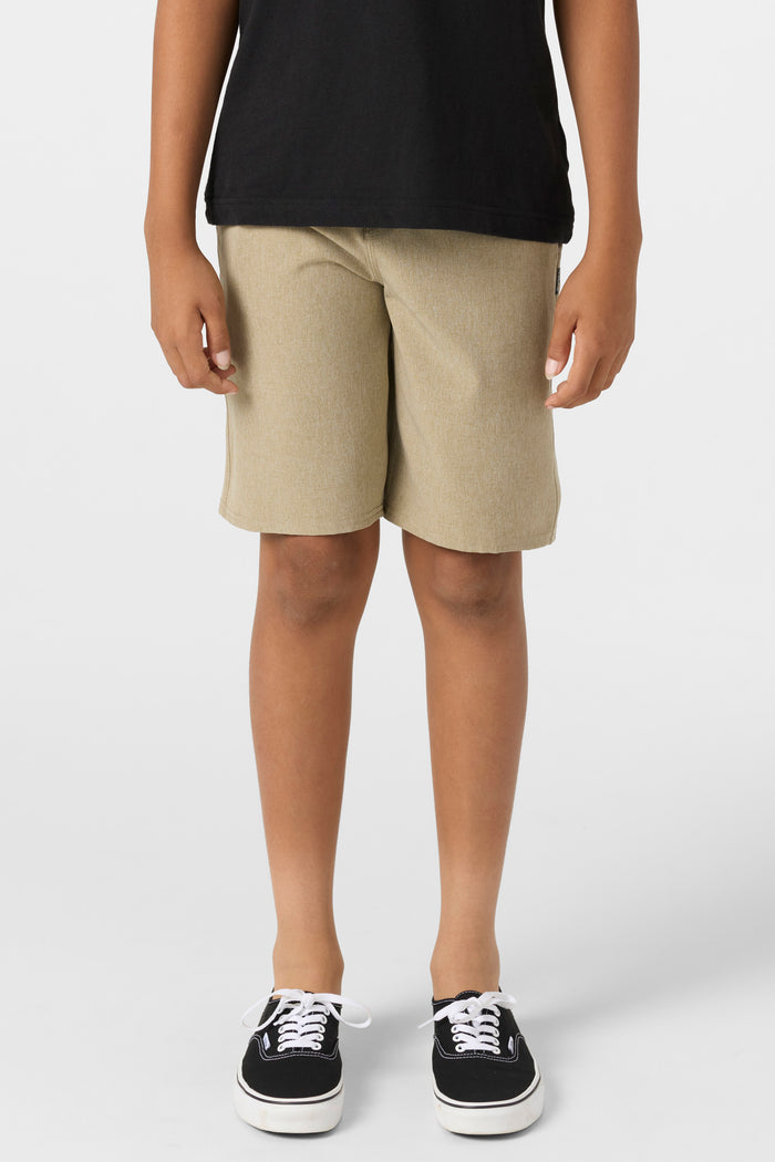 Boy's Reserve Heather 18" Hybrid Shorts - Hthr Khaki | O'Neill