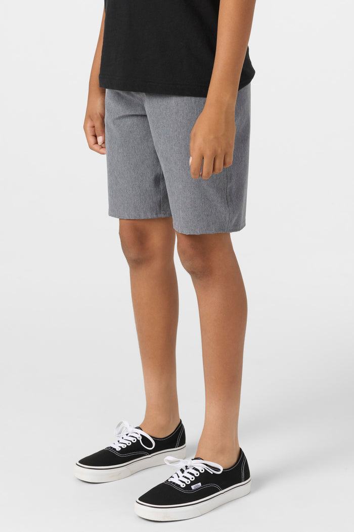 Boy's Reserve Heather 18" Hybrid Shorts - Heather Grey | O'Neill