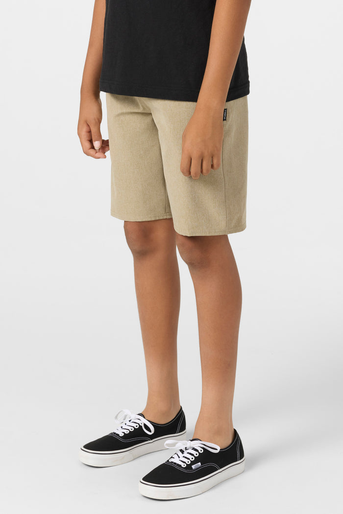 Boy's Reserve Heather 18" Hybrid Shorts - Hthr Khaki | O'Neill