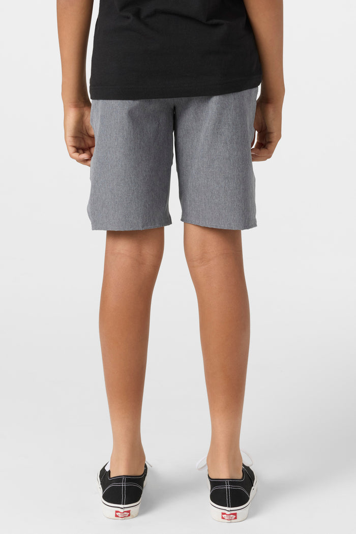 Boy's Reserve Heather 18" Hybrid Shorts - Heather Grey | O'Neill