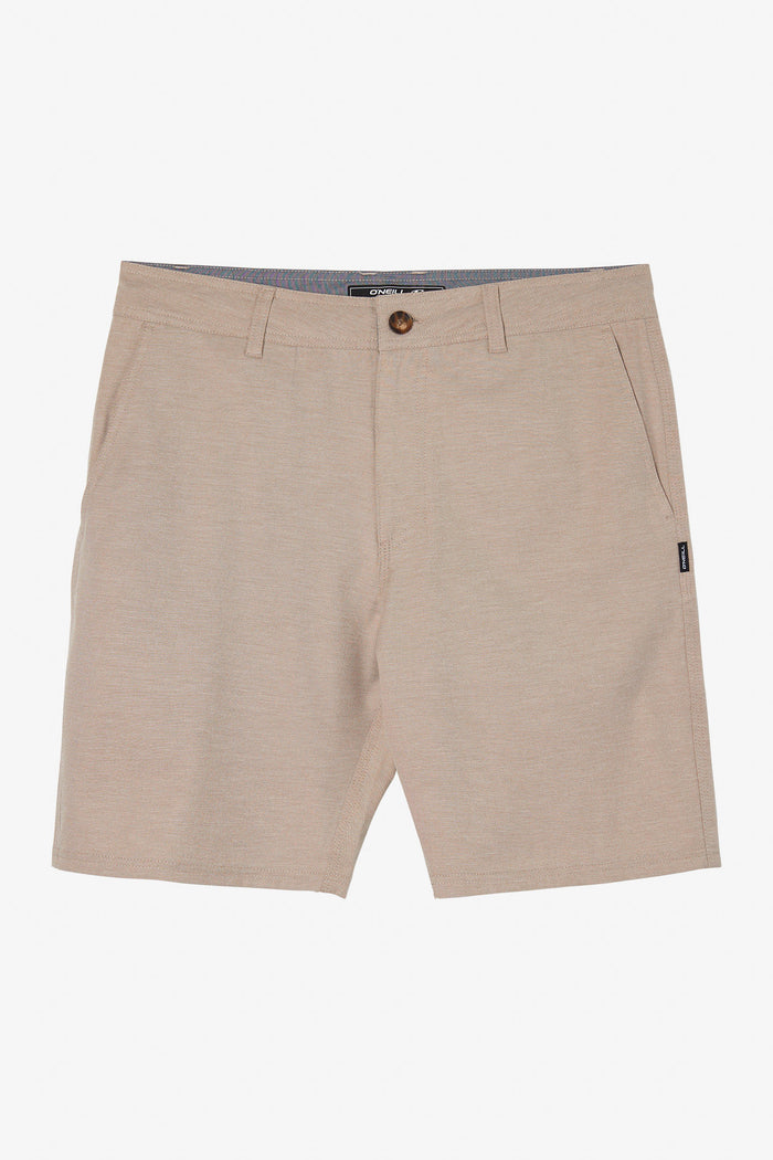 Boy's Reserve Light Check 18" Hybrid Shorts - Dark Khaki | O'Neill