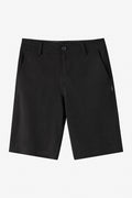 Boy's Reserve Light Check 18" Hybrid Shorts - Black | O'Neill
