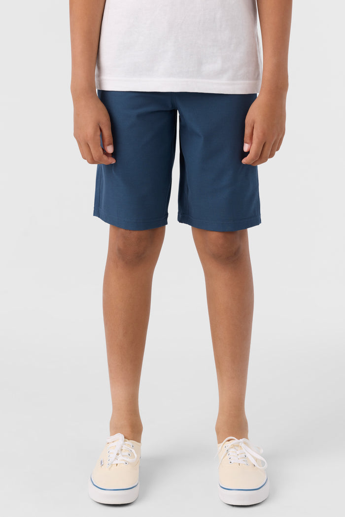 Boy's Reserve Light Check 18" Hybrid Shorts - Navy | O'Neill