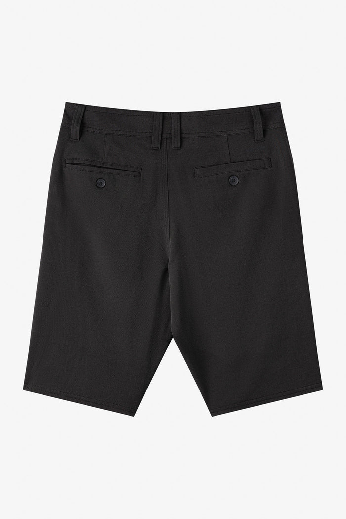 Boy's Reserve Light Check 18" Hybrid Shorts - Black | O'Neill