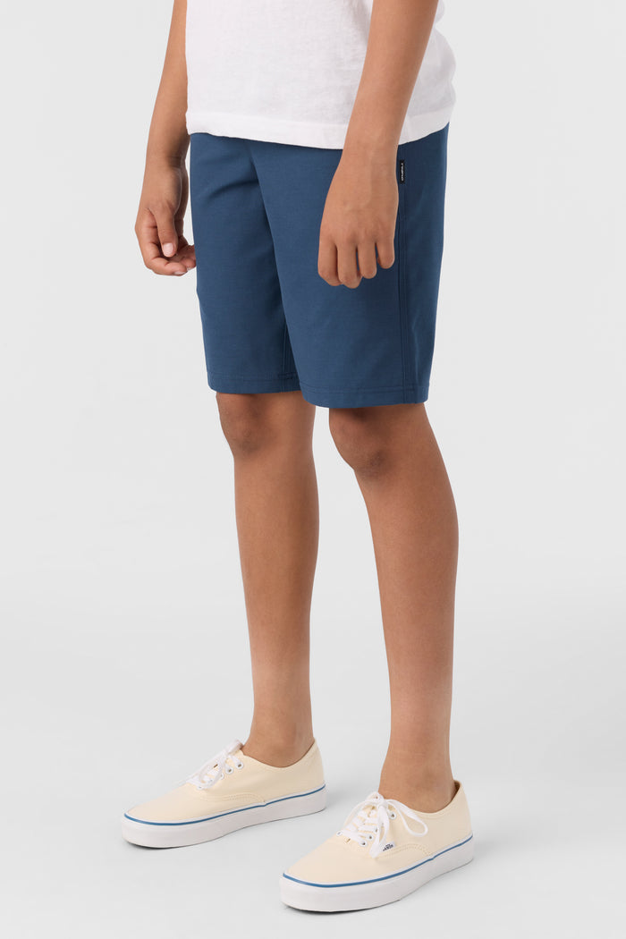 Boy's Reserve Light Check 18" Hybrid Shorts - Navy | O'Neill