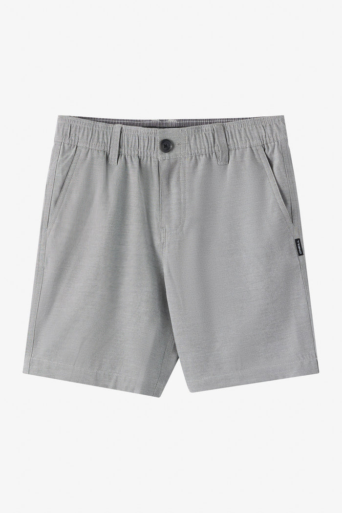 Boy's Reserve Light Check Elastic Waist 16" Hybrid Shorts - Dark Shadow | O'Neill