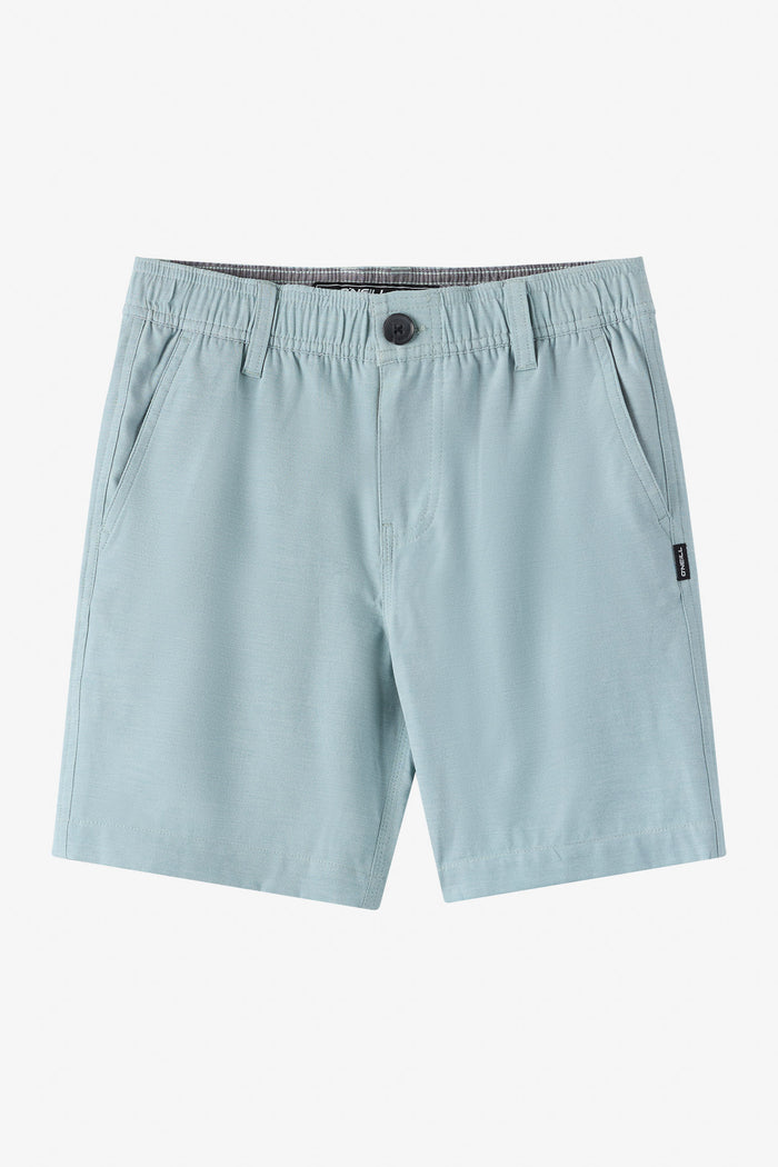 Boy's Reserve Light Check Elastic Waist 16" Hybrid Shorts - Stone Blue | O'Neill