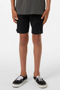 Boy's Reserve Light Check Elastic Waist 16" Hybrid Shorts