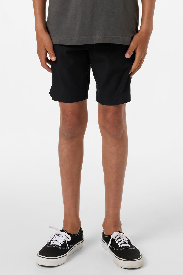 Boy's Reserve Light Check Elastic Waist 16" Hybrid Shorts