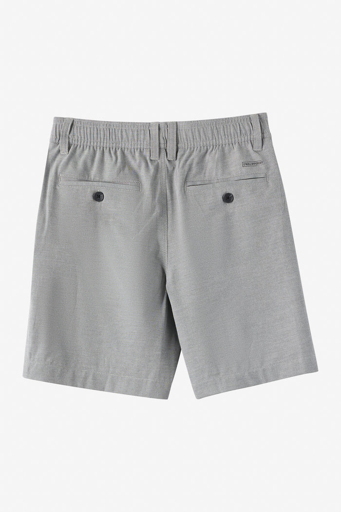 Boy's Reserve Light Check Elastic Waist 16" Hybrid Shorts - Dark Shadow | O'Neill