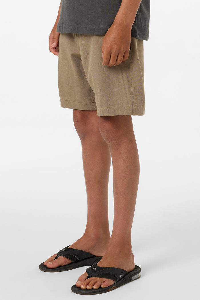 Boy's Reserve Light Check Elastic Waist 16" Hybrid Shorts