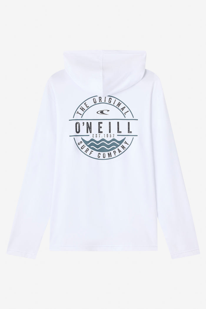 Boy's TRVLR UPF Hooded Blaze Long Sleeve Shirt - White | O'Neill