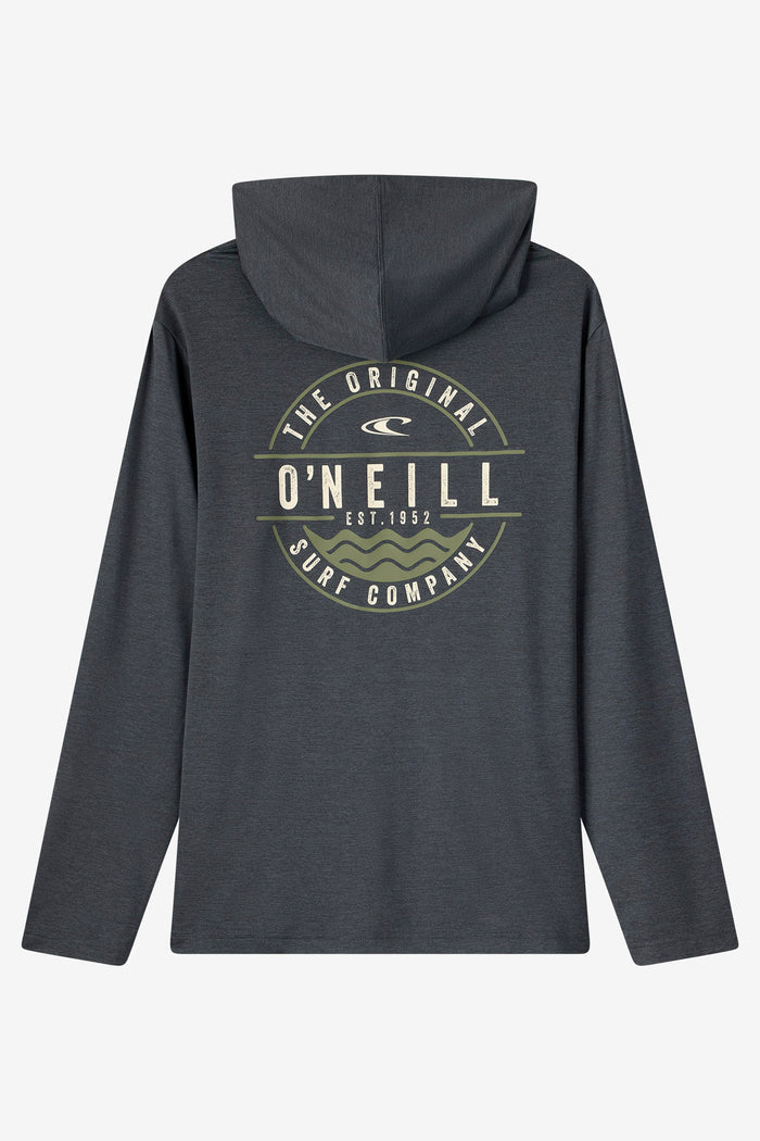 Boy's TRVLR UPF Hooded Blaze Long Sleeve Shirt - Hthr Black | O'Neill
