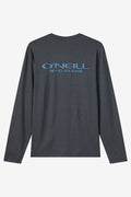 Boy's TRVLR UPF Stacked Long Sleeve Shirt - Hthr Black | O'Neill