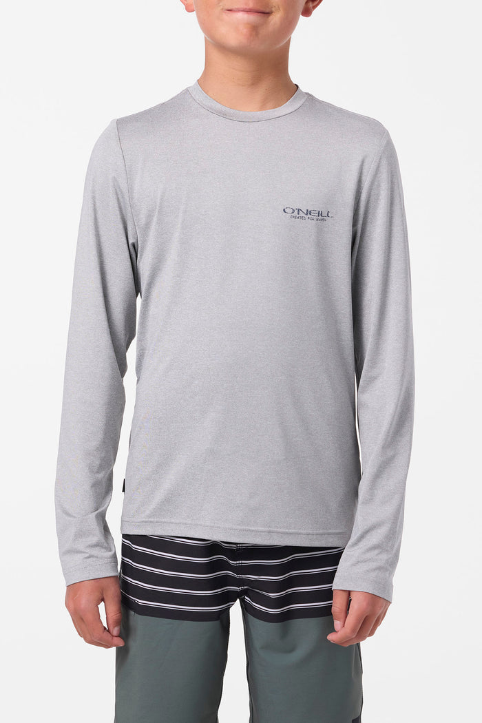 Boy's TRVLR UPF Stacked Long Sleeve Shirt - Heather Grey | O'Neill