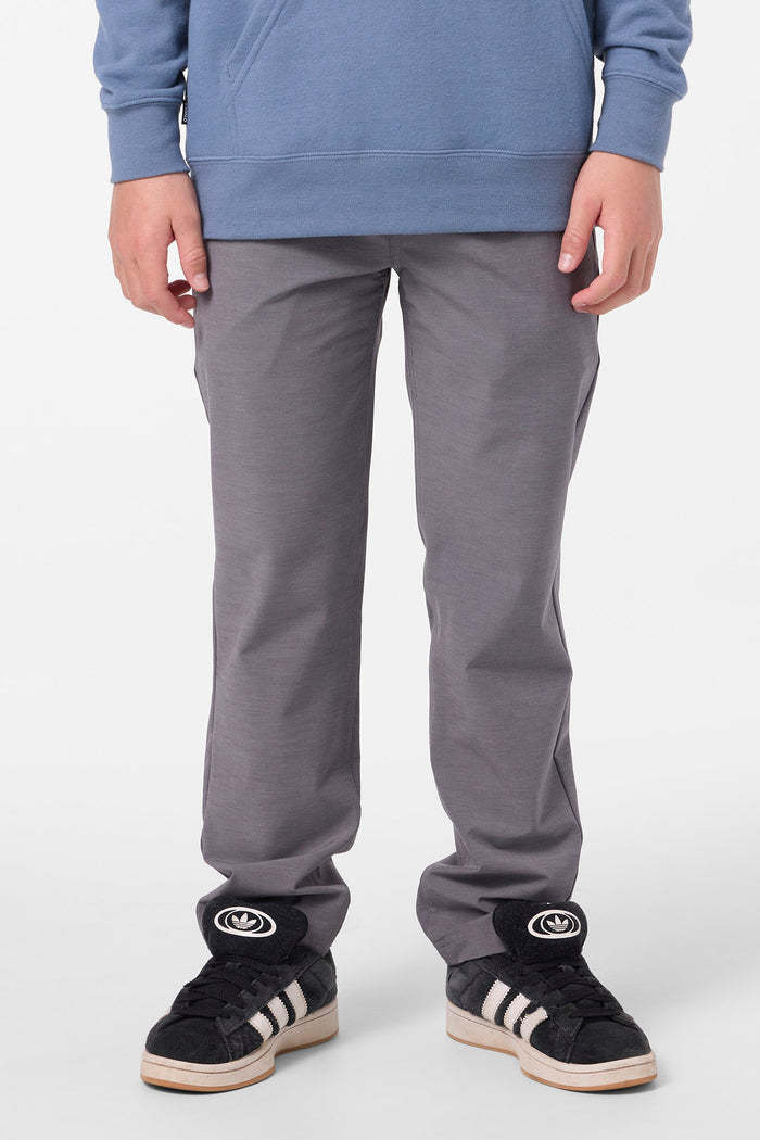 Boy's Venture Elastic Waist Hybrid Pants - Heather Grey | O'Neill