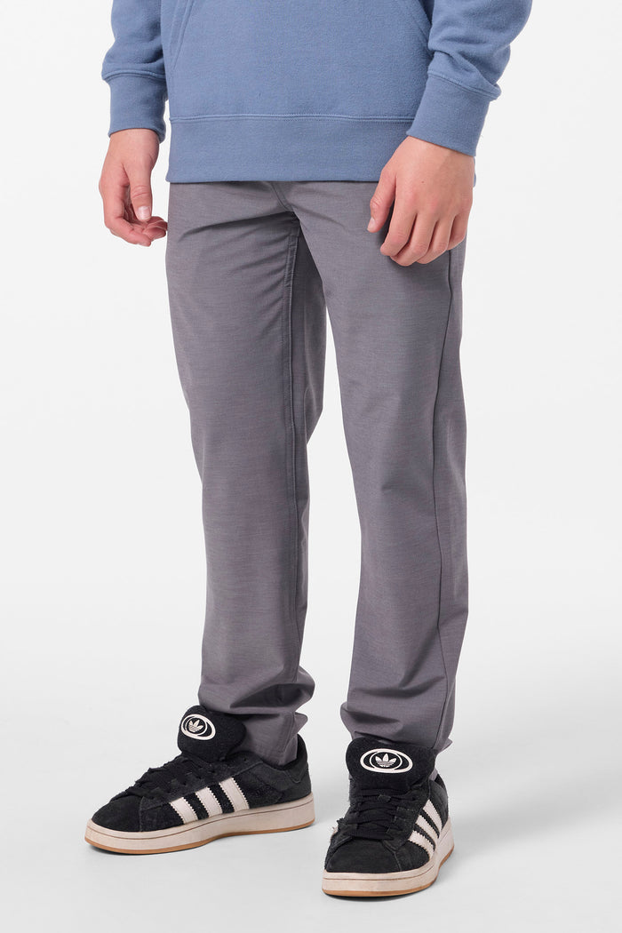 Boy's Venture Elastic Waist Hybrid Pants - Heather Grey | O'Neill